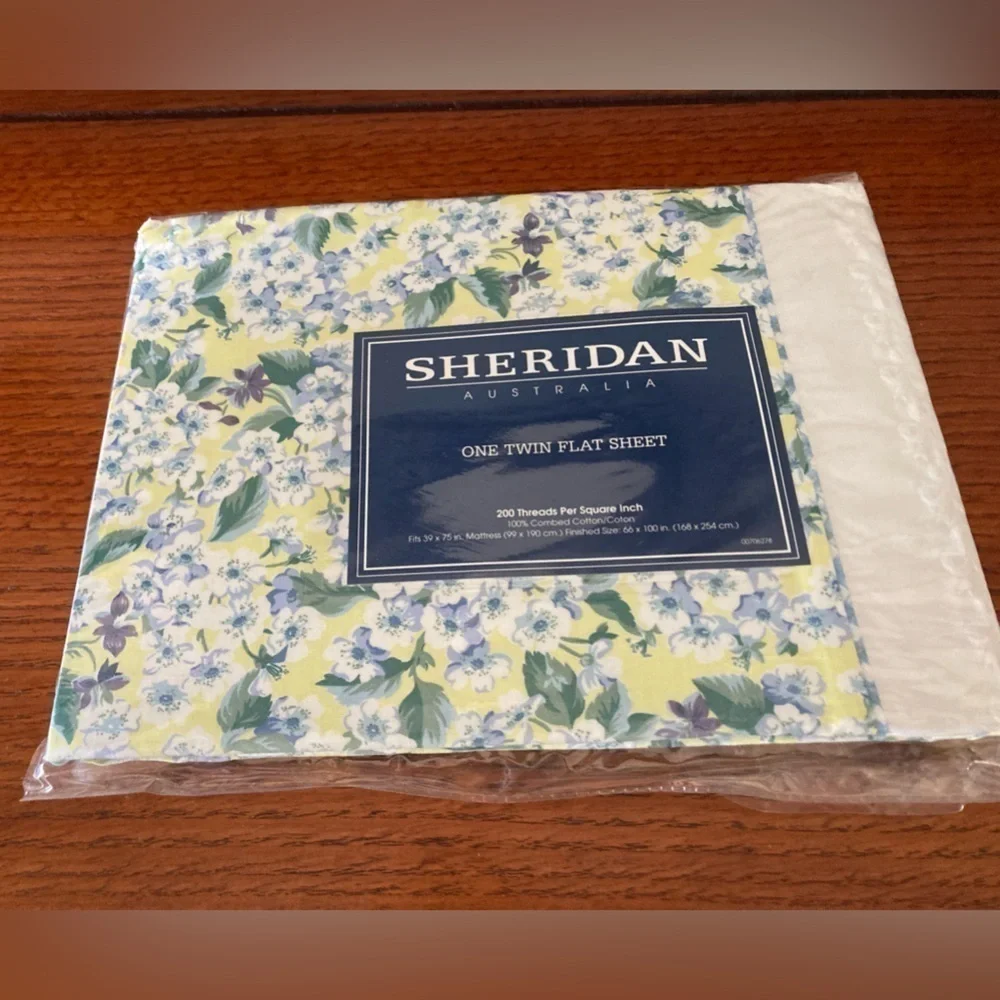 Vtg NEW Sheridan Australia Provincial Twin Flat Sheet New in Package